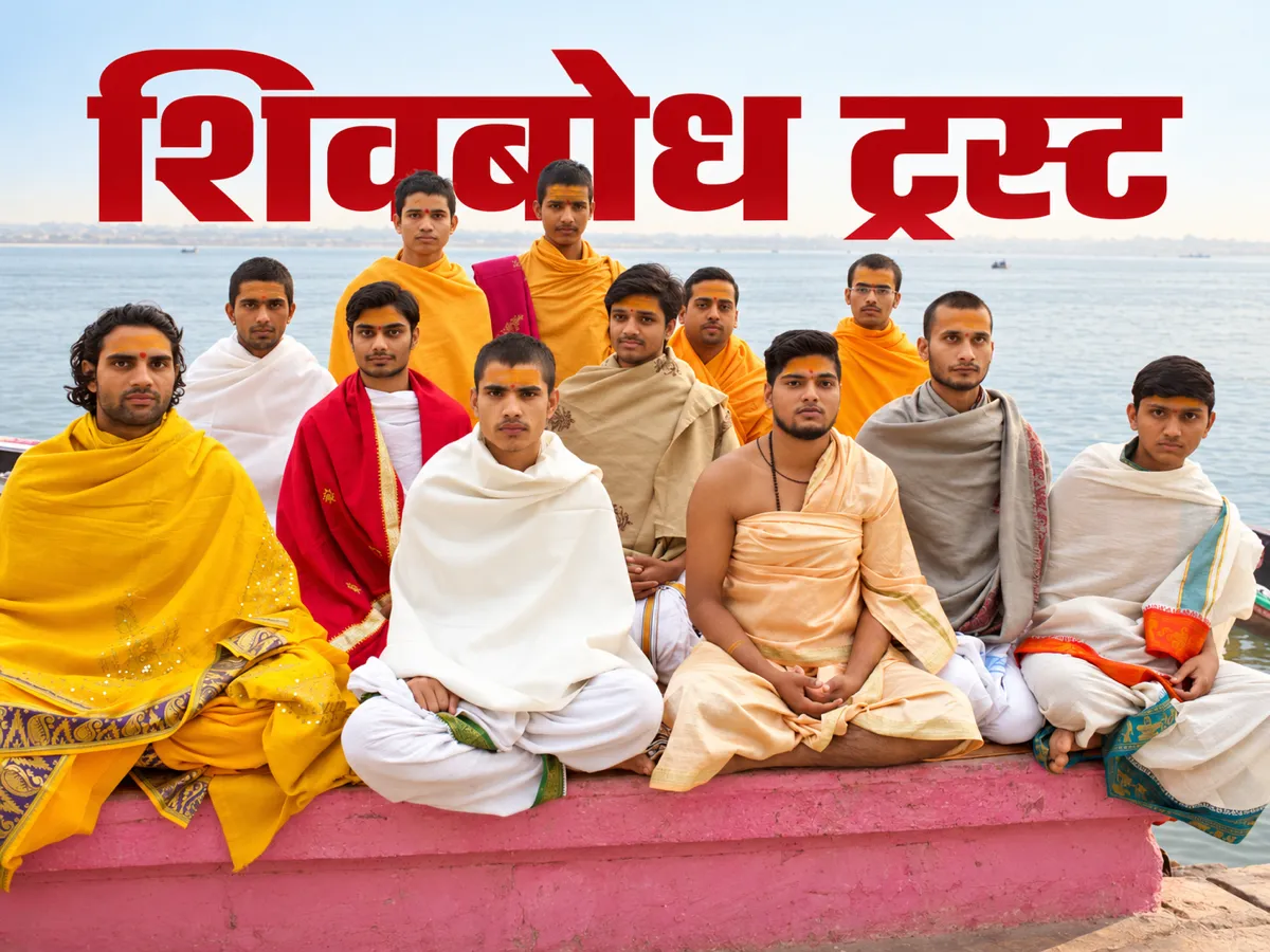 Vedic students on a Ganga ghat in Varanasi
