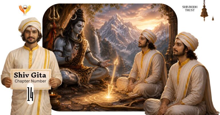 Lord Shiva teaching powerful Vedic knowledge to Shri Ram in a celestial environment – Chapter 14
